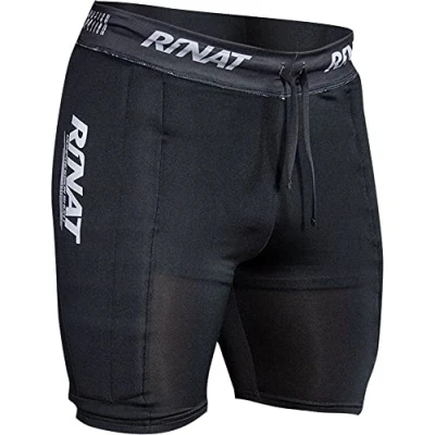 Imagen de Rinat Pantalon Interior de Portero Corto con Proteccciones Short Under Guard, Negro, Adulto, Unisex, Talla AS (Pequeña)