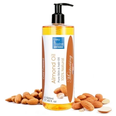 Imagen de Aceite de Almendras, Corporal, Facia, Cabello, Anti Estrias Embarazo, Piel Atopica y Bebe, Masaje Profesional. Hidratante Rico en Vitamina E, 100% Natural, Puro, 1000 ml 1 L