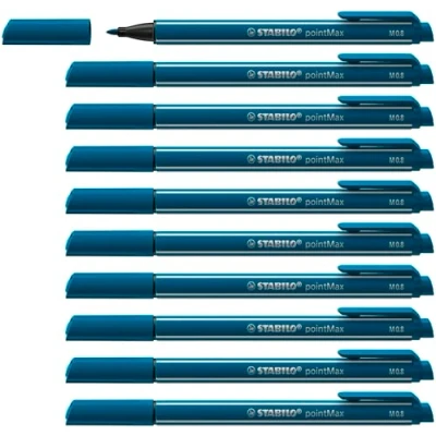 Imagen de Rotulador punta media 0,8 STABILO pointMax Caja con 10 unidades Color turquesa