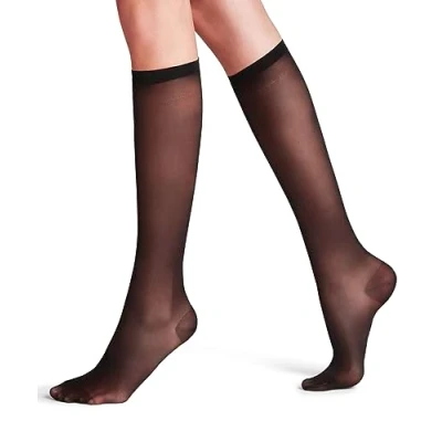 Imagen de FALKE Vitalize 20 DEN W KH transparente con compresión 1 par, Calcetines largos Mujer, Negro (Black 3009), 35 38