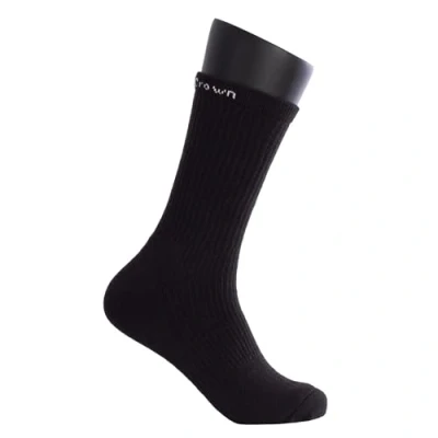 Imagen de Black Crown Pack Calcetines Alto 70% Poliéster, 28% Algodón, 2% Elastano Set de 3 pares Negro. (Pack Alto, FR/ES, Números, 43, 46, Regular, Alto)