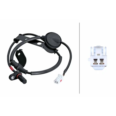 Imagen de HELLA 6PU 358 251 091 Sensor de ABS Eje trasero con clips fijación en el cable Hall 2polos 790mm