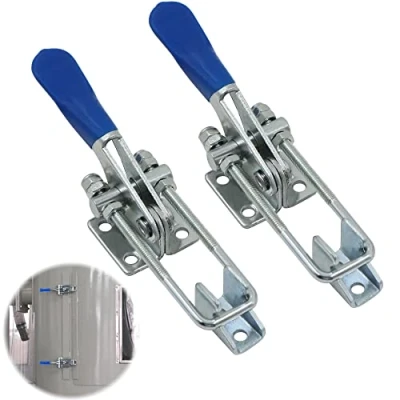Imagen de Abrazadera de Palanca Horizontal antideslizante 2 piezas Herramientas Mano para soldar, cierre Fijación rápida, Rapida 90 KG/ 201 lb Abrazaderas Vertical con Mango Goma
