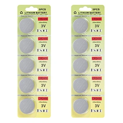 Imagen de Fortune CR2450 3V Lithium Battery,Electronic Button Cell Batteries for Toys Calculators Watches Led Light Candles (10 pcs)