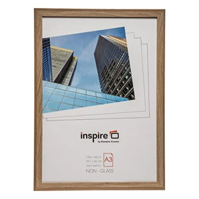 Imagen de Hampton Frames Sorbonne Marco de fotos (A3, 30 x 42 cm, efecto roble, acrílico, sin vidrio) Sora3NG, 1 unidad