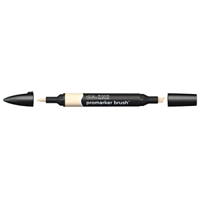 Imagen de Winsor &amp; Newton Promarker Brush Rotulador Doble Punta, Punta Pincel, Tinta Base Alcohol, Color Blush (o729)