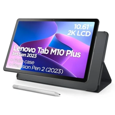 Imagen de Lenovo Tab M10 Plus (3rd Gen) Tablet de 10.61&quot; 2K (Qualcomm Snapdragon SDM680, 4GB RAM,128GB ampliables hasta 1TB,4 Altavoces,WiFi + Bluetooth,Android 12) Precision Pen 2 Funda Gris Oscuro
