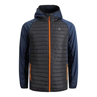Imagen de Jack &amp; Jones Jjemulti Chaqueta Acolchada Noos , Hombre, Negro/W azul marino, S