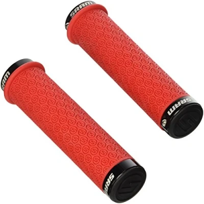 Imagen de SRAM JUEGO DE PUÑOS DOBLE BLOQUEO SILICONA ROJO