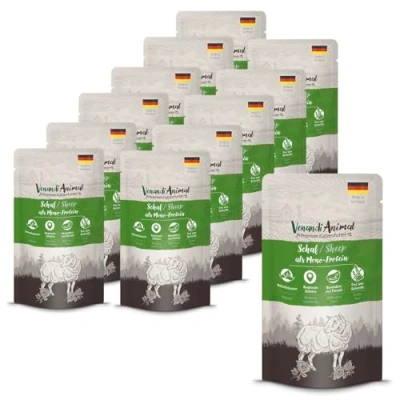 Imagen de VenandiAnimal Comida de Calidad para Gatos Oveja como monoproteína, húmeda, sin Cereales y Natural, Paquete 12 (12 x 125 g)