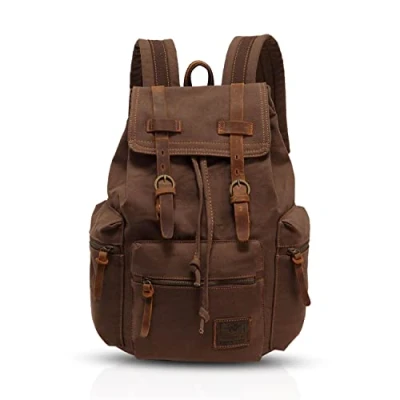 Imagen de FANDARE Mochila Hombre Mujer Mochilas, marrón, Talla única, Prácticos,Vintage