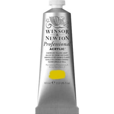 Imagen de Winsor &amp; Newton acrílico profesional Artist&#039;s tubo de pintura acrílica 60ml, color amarillo cadmio claro