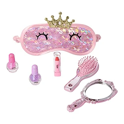 Imagen de Inca. Juego Infantil para niña. Incluye Espejo + Cepillo del Pelo Antifaz de Princesa Lip Balm 2 pintauñas niñas Lavables con Agua. Libre tóxicos