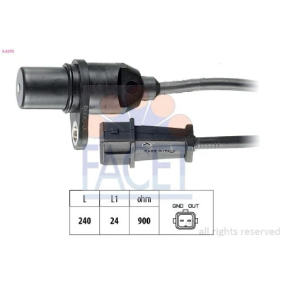 Imagen de FACET 9.0279 Sensor de Cigueñal Made in Italy OE Equivalent HYUNDAI: Elantra III Hatchback, ACCENT 3 Stufenheck, Getz, KIA: Cerato Hatchback