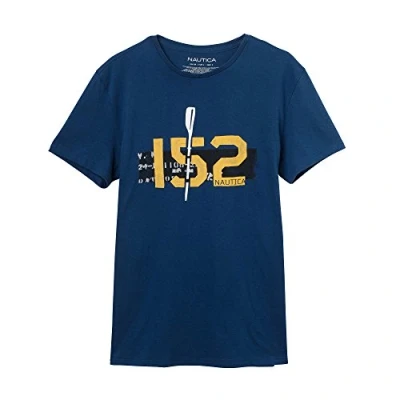 Imagen de Nautica 73210V Camiseta, Azul (Estate Blue), Large (Tamaño del Fabricante:L) para Hombre