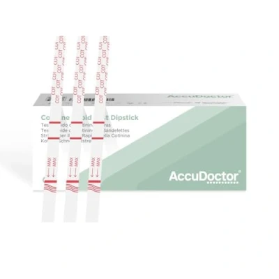 Imagen de 10 Accudoctor test de Cotinina Nicotina Drogas en orina prueba tabaco fumadores rápida tiras reactivas kit antidrogas drogotest