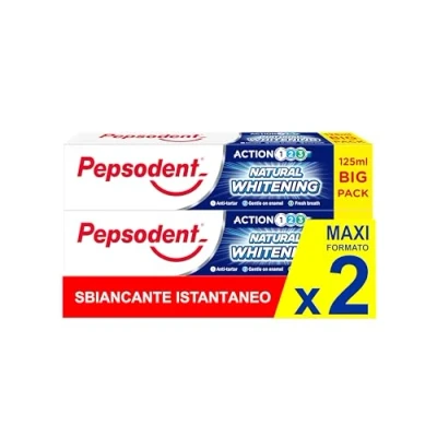 Imagen de Pepsodent Pasta de dientes 125 ml Natural Whitening Anti tartar Big Pack (pack 2 x ml)