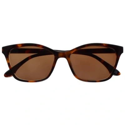 Imagen de OPULIZE KAT Gafas de Lectura Solares Elegante Montura Ojo Gato Marrón Carey Hombres y Mujeres Bisagras Muelle S59 2 +3.50
