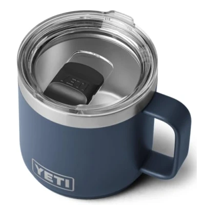 Imagen de YETI Rambler Mug, Vacuum Insulated Stainless Steel Stackable Mug with Magslider Lid, Navy, 14 oz (414 ml)