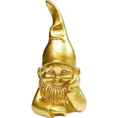 Imagen de Kare WTD Figura Decorativa (poliresina, 21 x 10 9 cm), diseño de Enano, Color Dorado