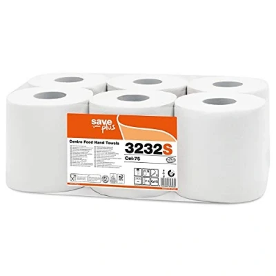 Imagen de CELTEX 6 Bobinas Desvaciado Central Limpiaparabrisas 450 hojas 2 pliegues 19 x 24 cm