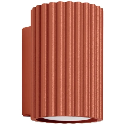 Imagen de SOLLUX lighting KARBON Lámpara de Pared Moderna Luminaria versátil aluminio GU10, LED máx. 10 W, IP 20 Bombilla no incluida F1x Fuente Luz 8,5x6,5x10cm, Ocre rojo