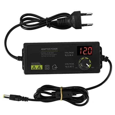 Imagen de Adaptador Universal 60W 5A 3 12V de Fuente Alimentación Antiinterferencias, Voltaje Ajustable Control Velocidad del Motor para Monitores, TV, Disco duro Móvil, DVD etc