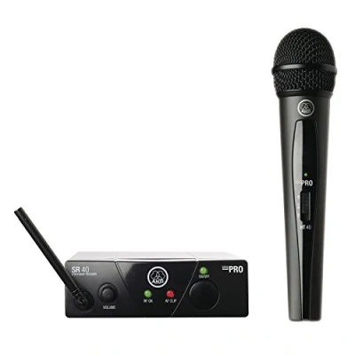 Imagen de AKG WMS40 MINI VOC ISM1 Micrófono inalámbrico (vocal, banda UHF), color negro
