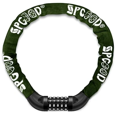 Imagen de SPGOOD Candado de Bicicleta antirrobo (14 colores) combinación 5 dígitos Candado,utilizado para bicicletas, motocicletas, puertas(Verde oliva claro)