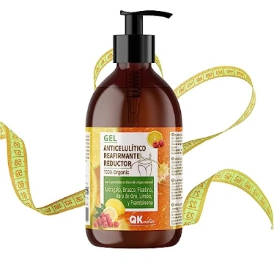 Imagen de Qknatur Gel Reductor Anticelulítico y Reafirmante (500 ml). Con 6 Principios Activos de Origen Natural para Masaje Anti Celulítis ideal Maderoterapia