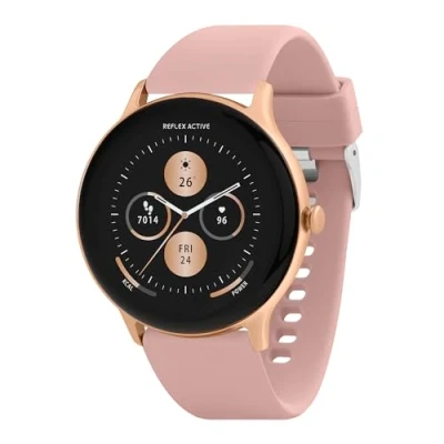 Imagen de Reflex Active Reloj inteligente serie 22 para mujer, color rosa, rastreador de fitness 1.38 pulgadas, llamadas, notificaciones, monitor frecuencia cardíaca, contador calorías, compatible con