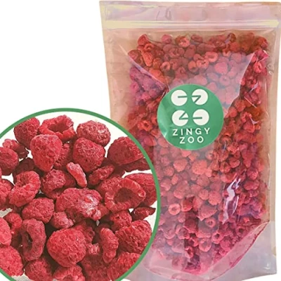Imagen de Frambuesas Liofilizadas XL 350g Crunch Frambuesa Deshidratada Freeze Dried Fruit Raspberry Liofilizado Frescas Fruta Liofilizada Puedes Hacer un Bocadillo de Frutas con Fresa