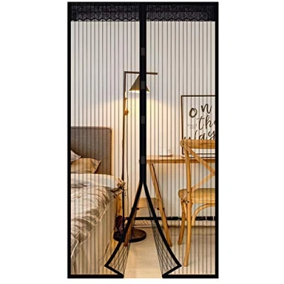 Imagen de Extsud Mosquitera Magnética para Puertas 120 x 220cm Cortina Protección contra Insectos Puerta de Balcón Sala Estar Patio Pegado sin Taladrar, Negro