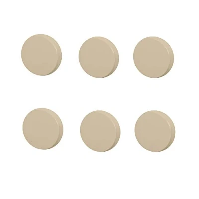 Imagen de 6 un. tirador pomo mueble bebé círculo madera lacada beige claro arena diámetro 80mm