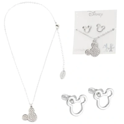 Imagen de Disney Juegos de Joyas para Niña Pulsera Aretes Pendientes Accesorios (Plata Mickey)