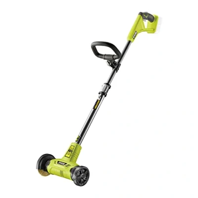 Imagen de RYOBI Limpiador de Suelos Inalámbrico 18V ONE+ Aplicaciones en Terrazas Madera y Baldosas Mango Ergonómico Tubo Telescópico Se Entrega con 1 Cepillo Metálico RY18PCA 0