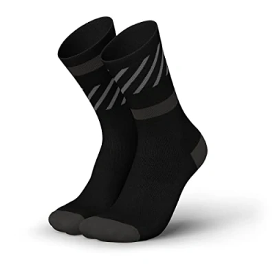 Imagen de INCYLENCE Running Calcetines largos para correr con compresión específica, hombre y mujer, 1 par, Negro, 35 38