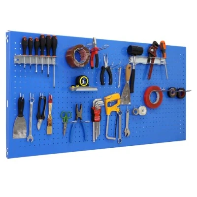 Imagen de Simon Rack Panel Herramientas Pared, Organizador Herramientas, Incluye 22 Ganchos y 3 Soportes, 900x600 mm, Azul Simonwork