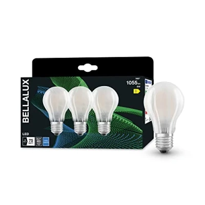 Imagen de BELLALUX LED Lampe für E27 Sockel, mattes Glas ,Kaltweiß (4000K), 1055 Lumen, Ersatz herkömmliche 75W Leuchtmittel, nicht dimmbar, 3 er Pack