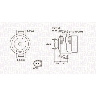 Imagen de MAGNETI MARELLI 063731953010 Alternador 14V 180A BMW: 3 Berlina, 5 Coupé