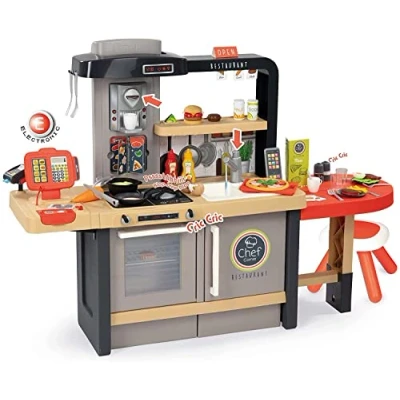 Imagen de Smoby Restaurante Chef Corner Extra Grande con Altura Ajustable, para Niños a Partir de 3 Años, 76 x 23.5 82 cm