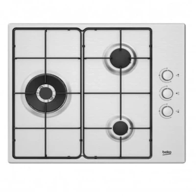 Imagen de ¡Oferta 20% ! Beko Higg63125scx Encimera De Gas 3 Zonas Coccion Ancho 61 Cm