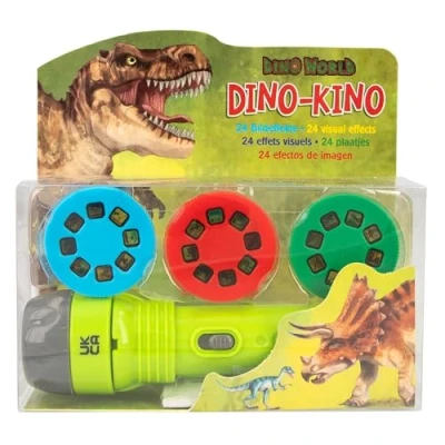 Imagen de Depesche 12638 Dino World Linterna con 24 Efectos, práctica lámpara Que Puede proyectar imágenes de Dinosaurios, Funciona Pilas, Multicolor, Medium