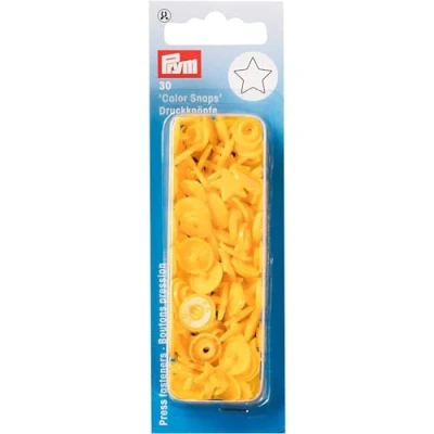 Imagen de Prym Apretar Botones, Amarillo, 12,4 mm, 30