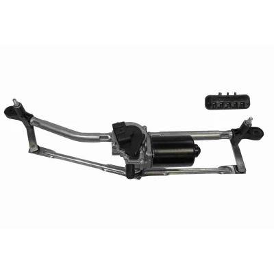 Imagen de VAICO V24 0401 Varillaje de Limpiaparabrisas para vehíc. con volante a la izquierda delante electromotor Original calidad