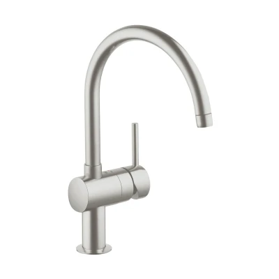 Imagen de GROHE Minta QuickFix, Grifo de cocina (caño alto en C, menor consumo agua, sistema instalación rápida), gris mate, 32917DC0