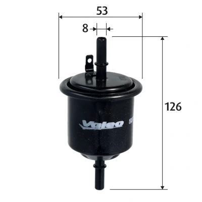 Imagen de VALEO 587116 Filtro Combustible de tubería, sin conexión para sensor agua HYUNDAI: ACCENT 2