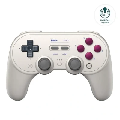 Imagen de 8Bitdo Pro 2 Bluetooth Controller for Switch, Hall Effect Joystick Update, Wireless Gaming PC, Android, and Steam Deck &amp; Apple (G Classic Edition)