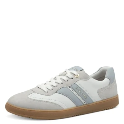 Imagen de s.Oliver Damen Sneaker Low 5 23652 44, Zapatillas Mujer, Blanco y Azul, 37 EU
