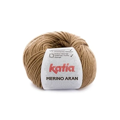 Imagen de MERINO ARAN de Lanas Katia. Ovillo color camel Cod. 35